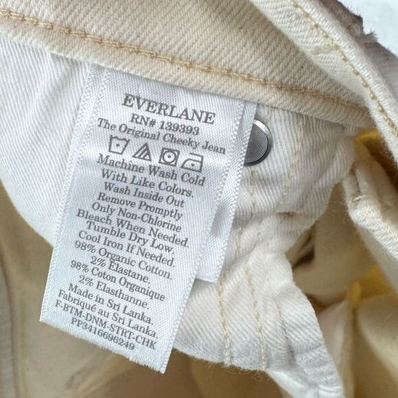 Everlane The Original Cheeky High Rise Ecru Crop Jeans - Picture 7 of 7